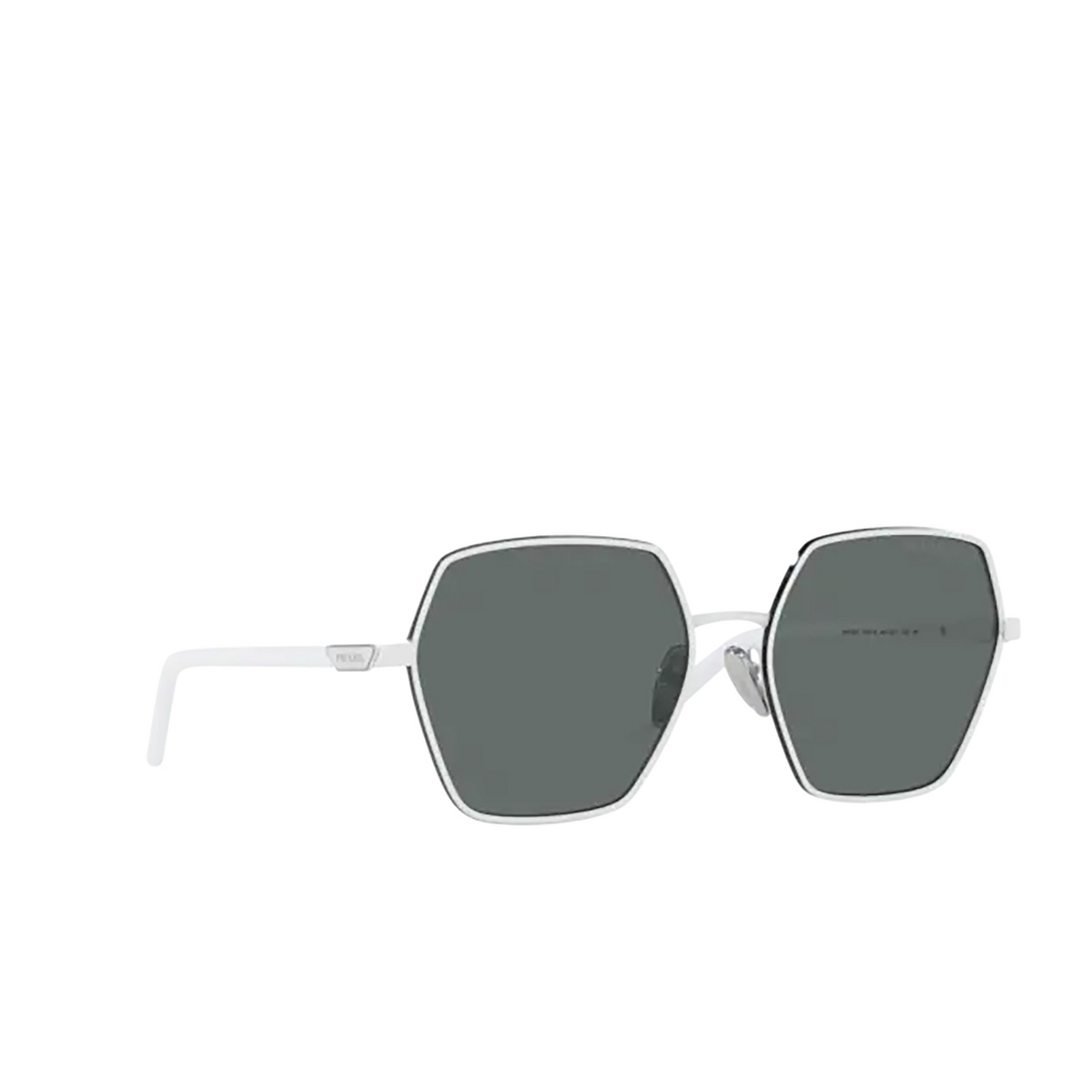 Prada PR 56YS Sunglasses 4615Z1 White - three-quarters view