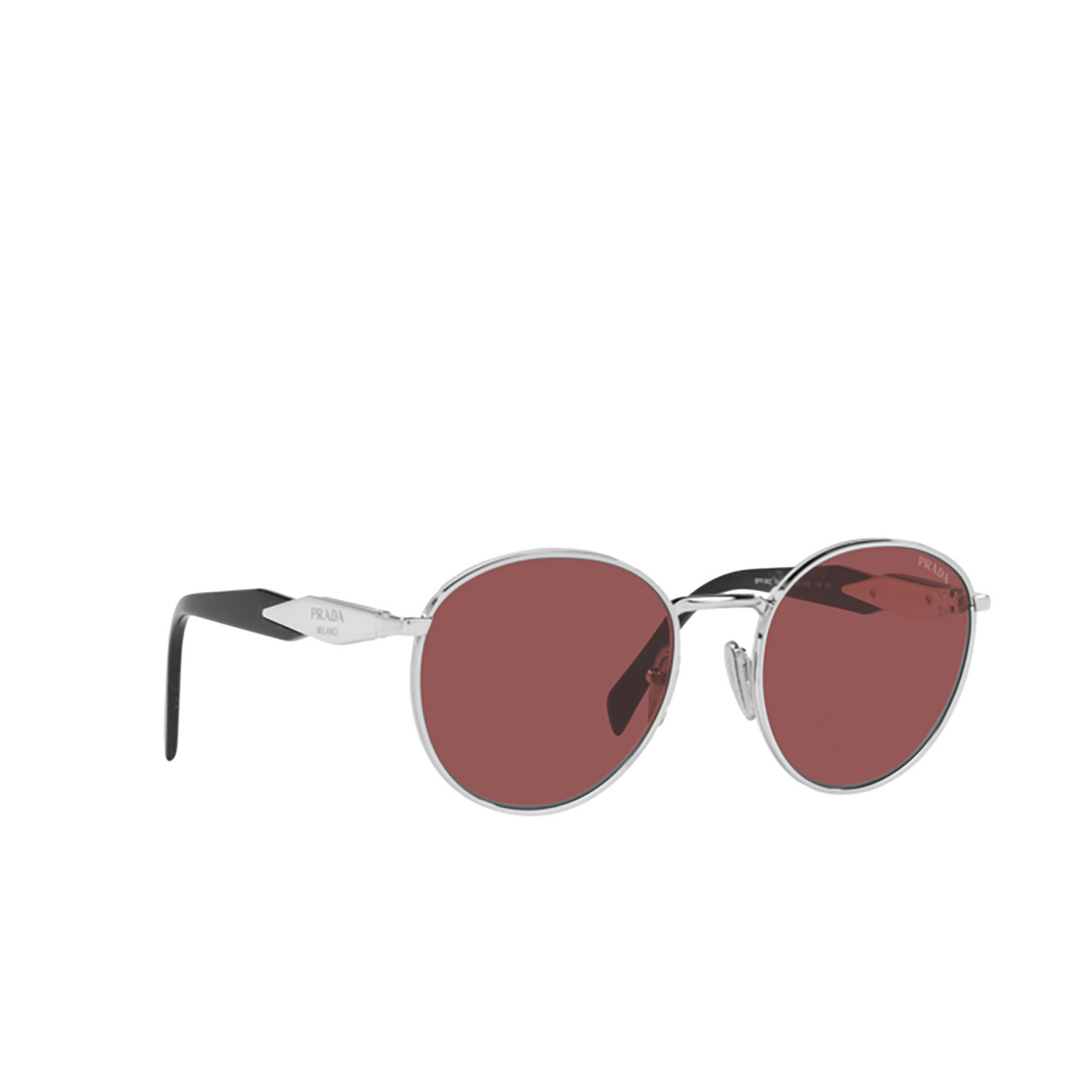 Prada PR 56ZS Sunglasses 1BC08S Silver - three-quarters view