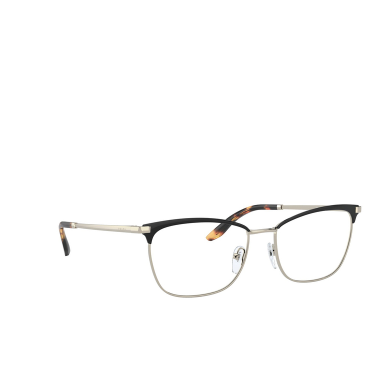 Prada PR 57WV Eyeglasses AAV1O1 black / pale gold - 2/4