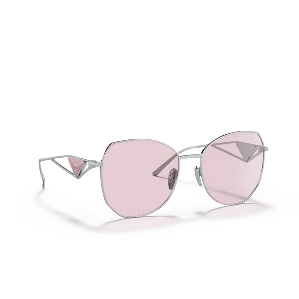 Prada PR 57YS Sunglasses 1BC06R Silver - three-quarters view