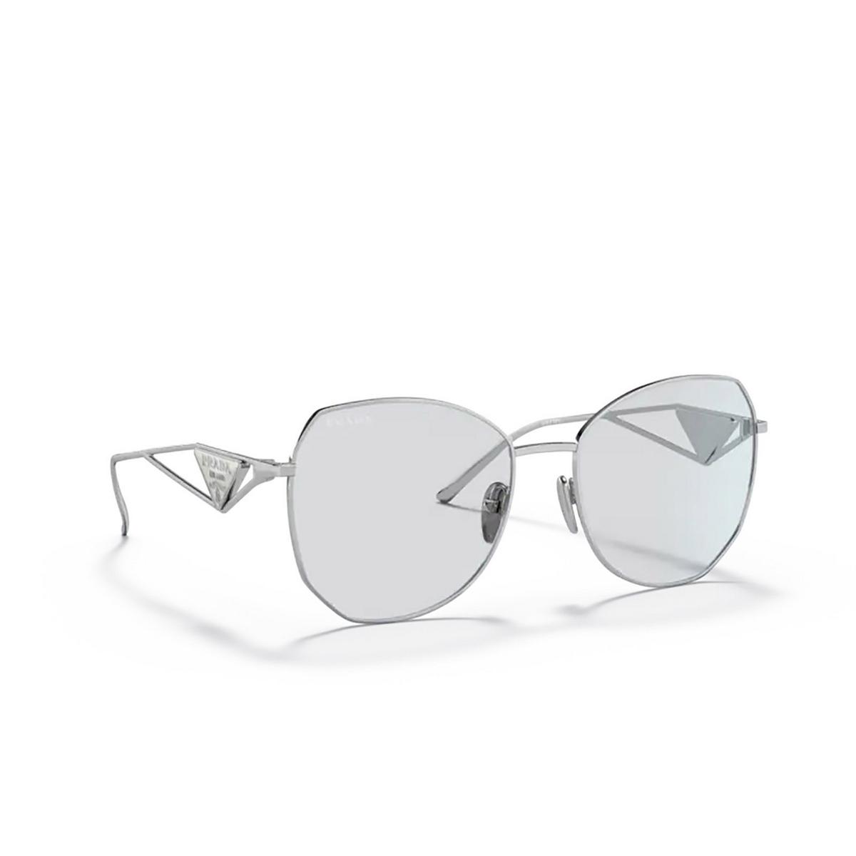 Prada PR 57YS Sunglasses 1BC07D Silver - three-quarters view
