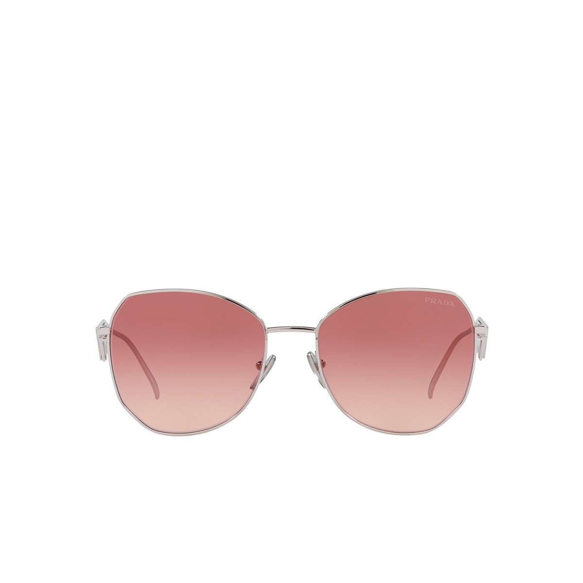Prada® Butterfly Sunglasses: PR 57YS color 1BC09Q Silver - front view