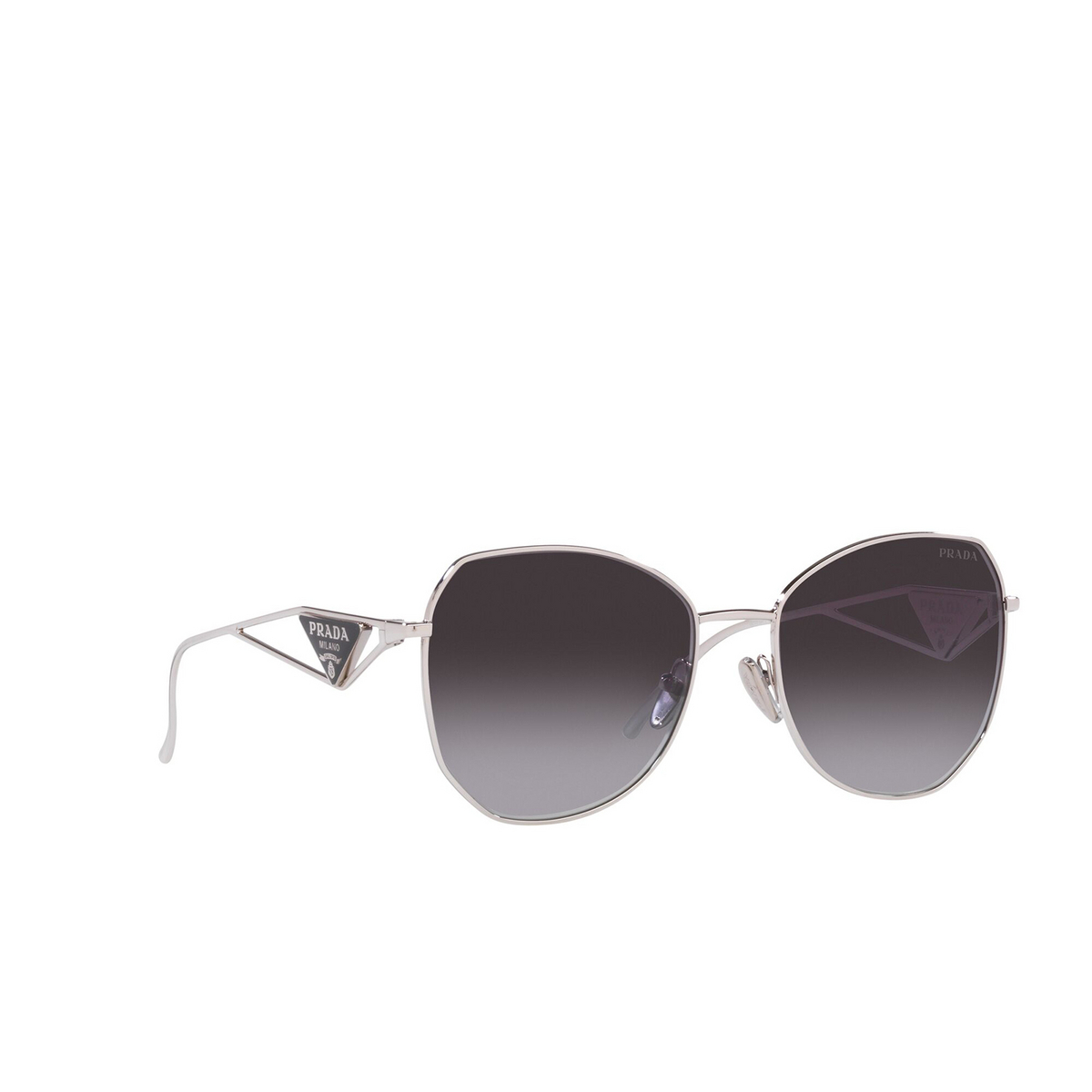 Prada PR 57YS Sunglasses 1BC5D1 Silver - three-quarters view