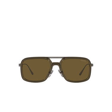 Prada PR 57ZS Sunglasses 18F01T loden - front view