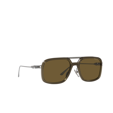 Prada PR 57ZS Sunglasses 18F01T loden - three-quarters view