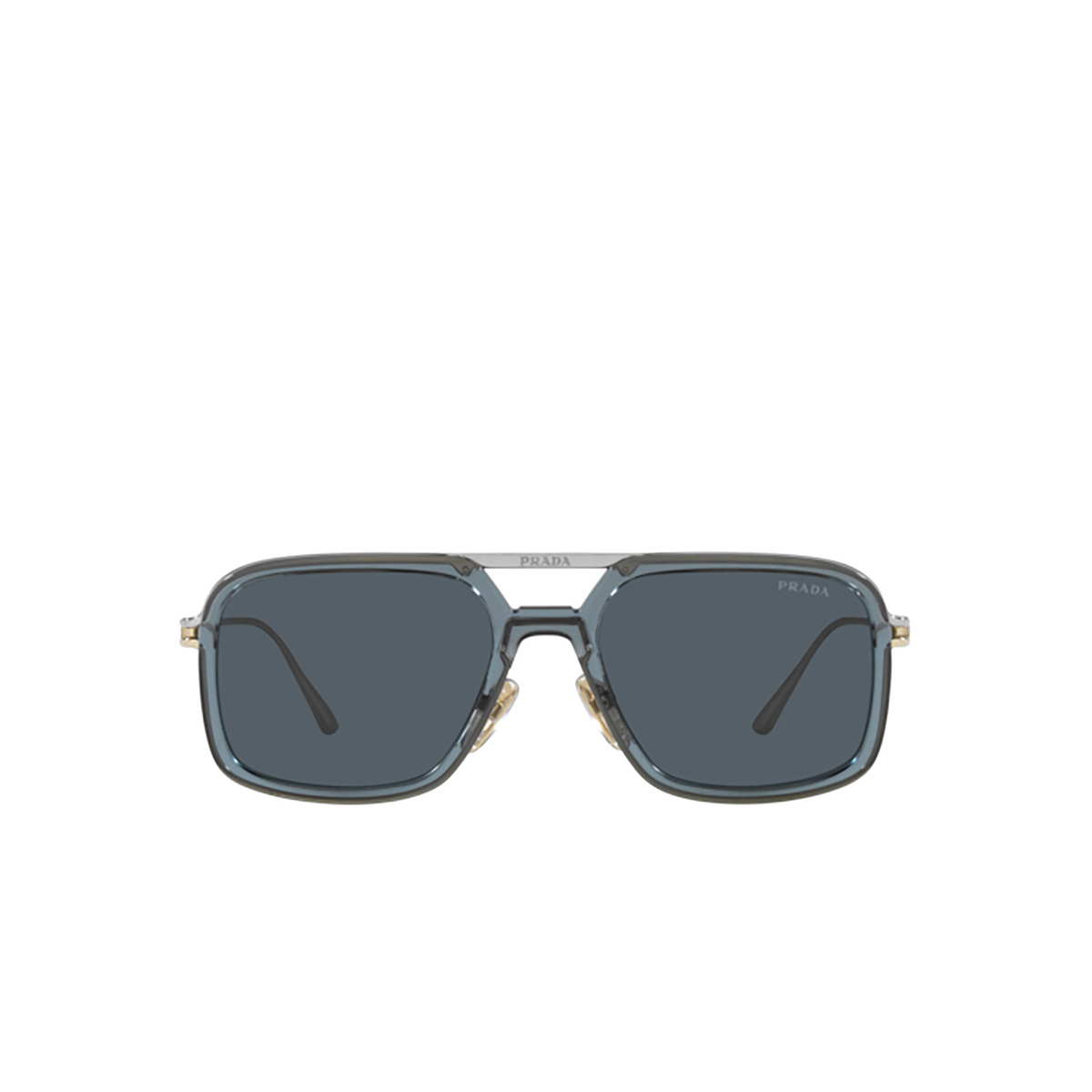 Prada PR 57ZS Sunglasses 19F09T Transparent Graphite - front view
