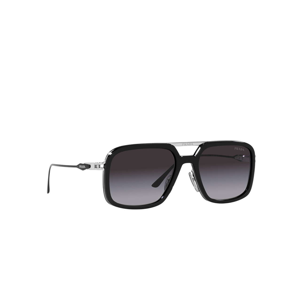 Prada PR 57ZS Sunglasses 1AB09S Black - three-quarters view