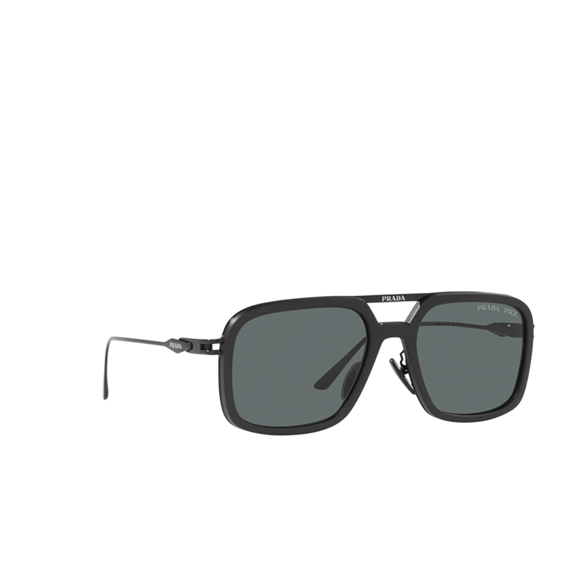 Prada PR 57ZS Sunglasses 1BO5Z1 Matte Black - three-quarters view