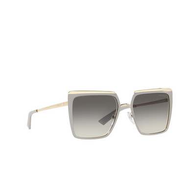 Prada PR 58WS Sunglasses 04R130 ice / pale gold - three-quarters view