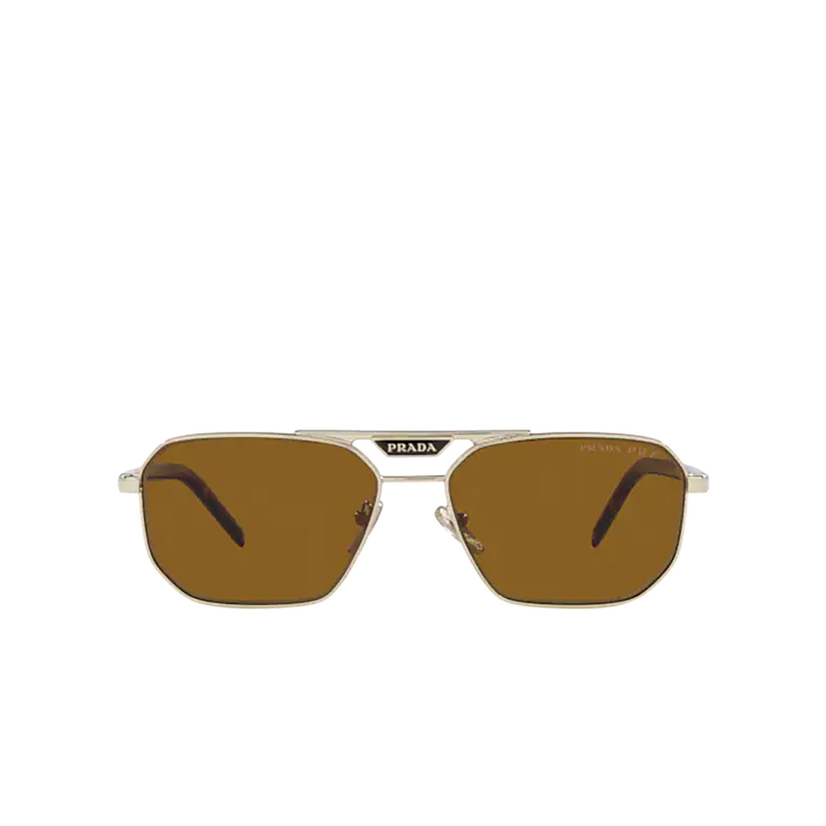 Prada PR 58YS Sunglasses ZVN5Y1 Pale Gold - front view