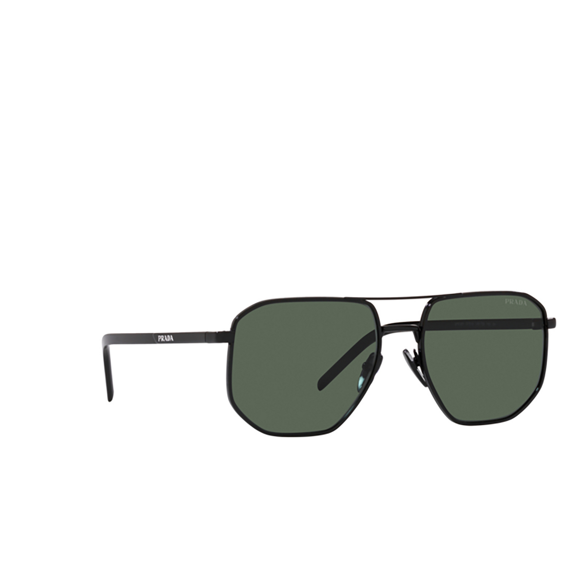 Prada PR 59YS Sunglasses 1AB728 Black - three-quarters view