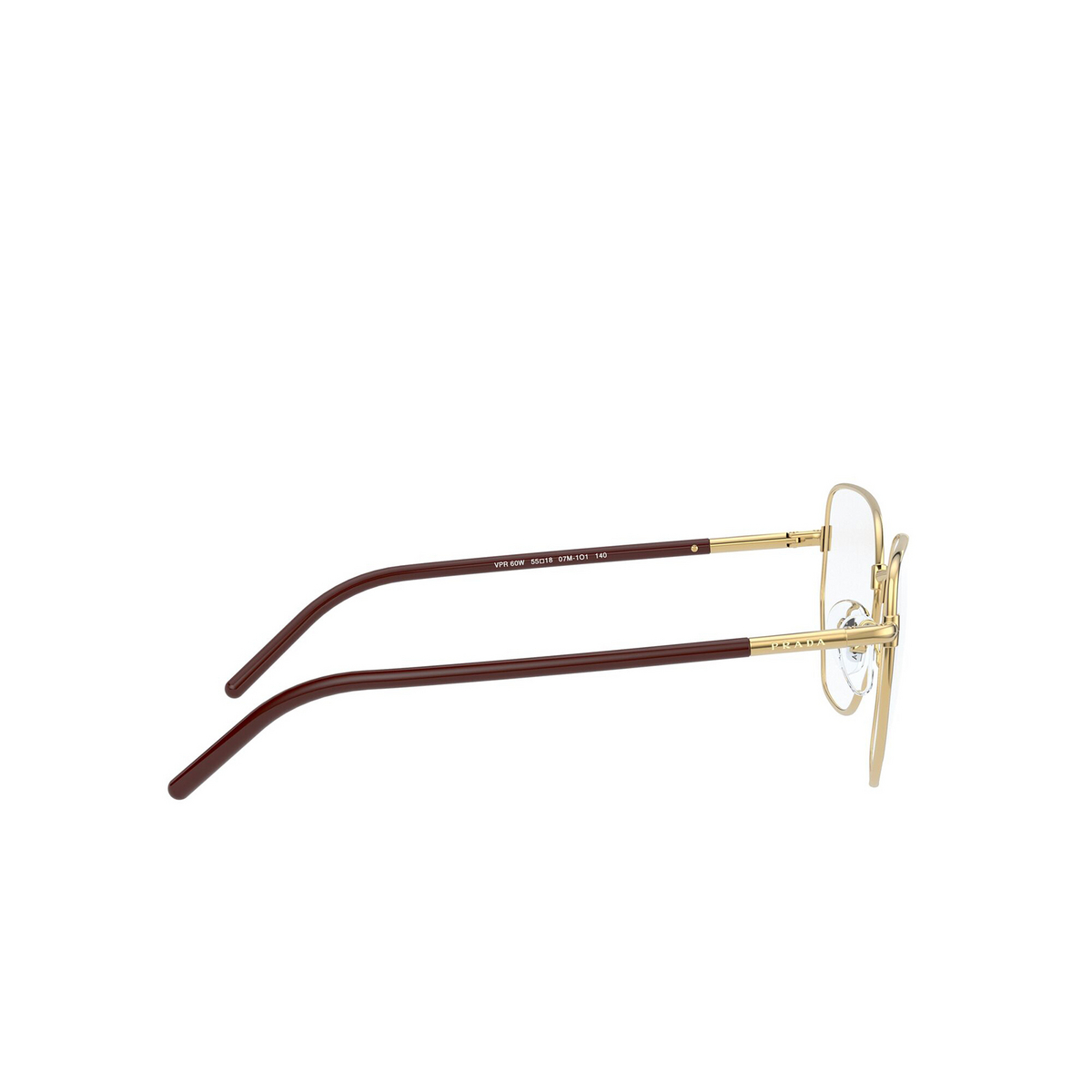Prada® Irregular Eyeglasses: PR 60WV color Must / Gold 07M1O1 - 3/3.