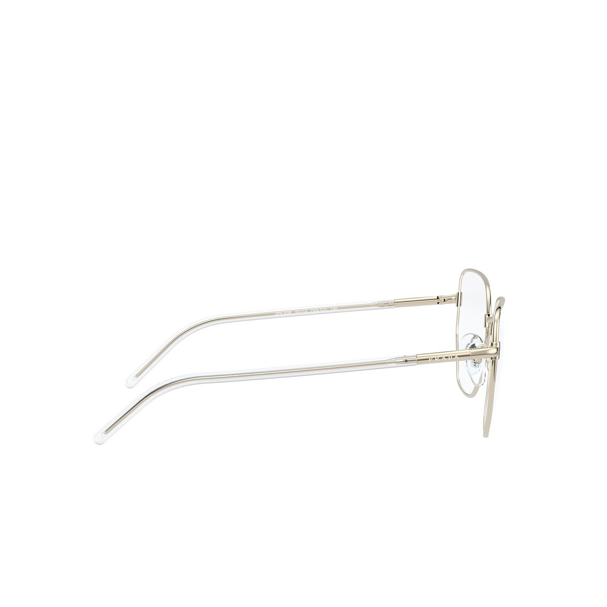 Prada® Irregular Eyeglasses: PR 60WV color Pale Gold ZVN1O1 - 3/3.