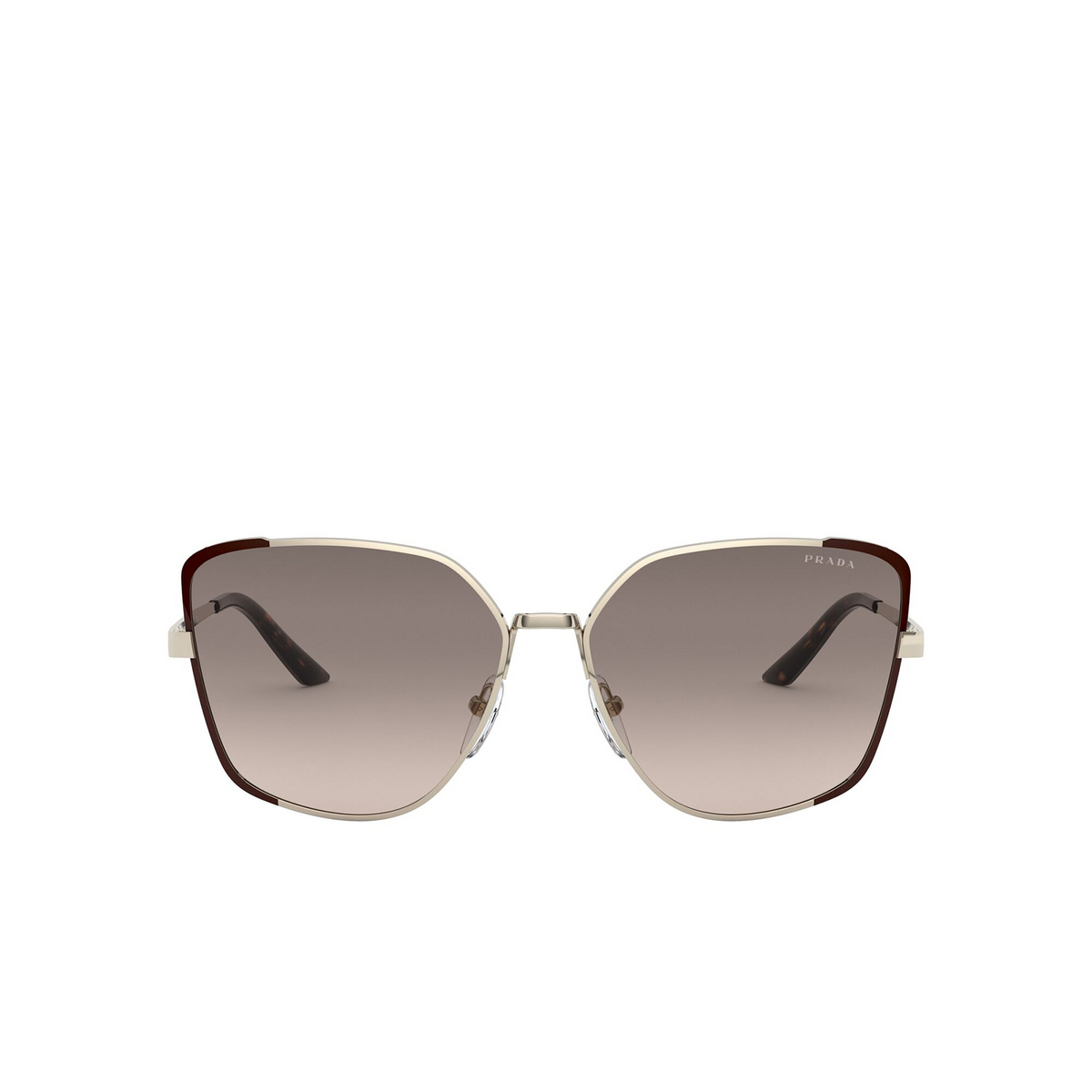 Prada PR 60XS Sunglasses KOF3D0 Pale Gold / Brown - front view