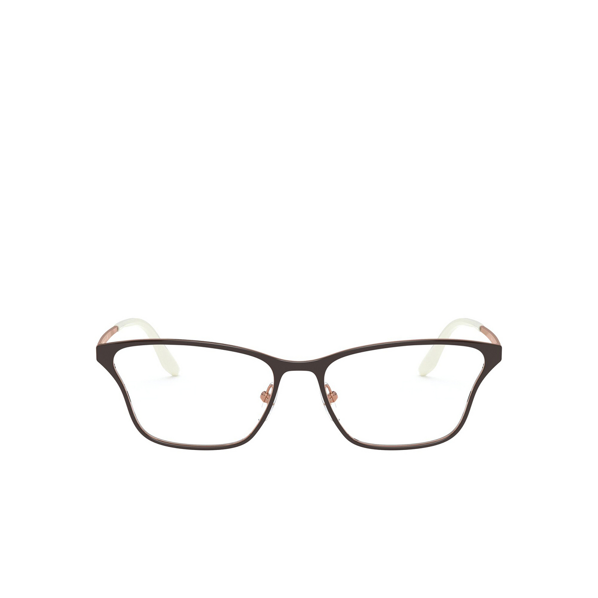 Prada® Butterfly Eyeglasses: PR 60XV color Top Brown / Rose Gold 3311O1 - front view.