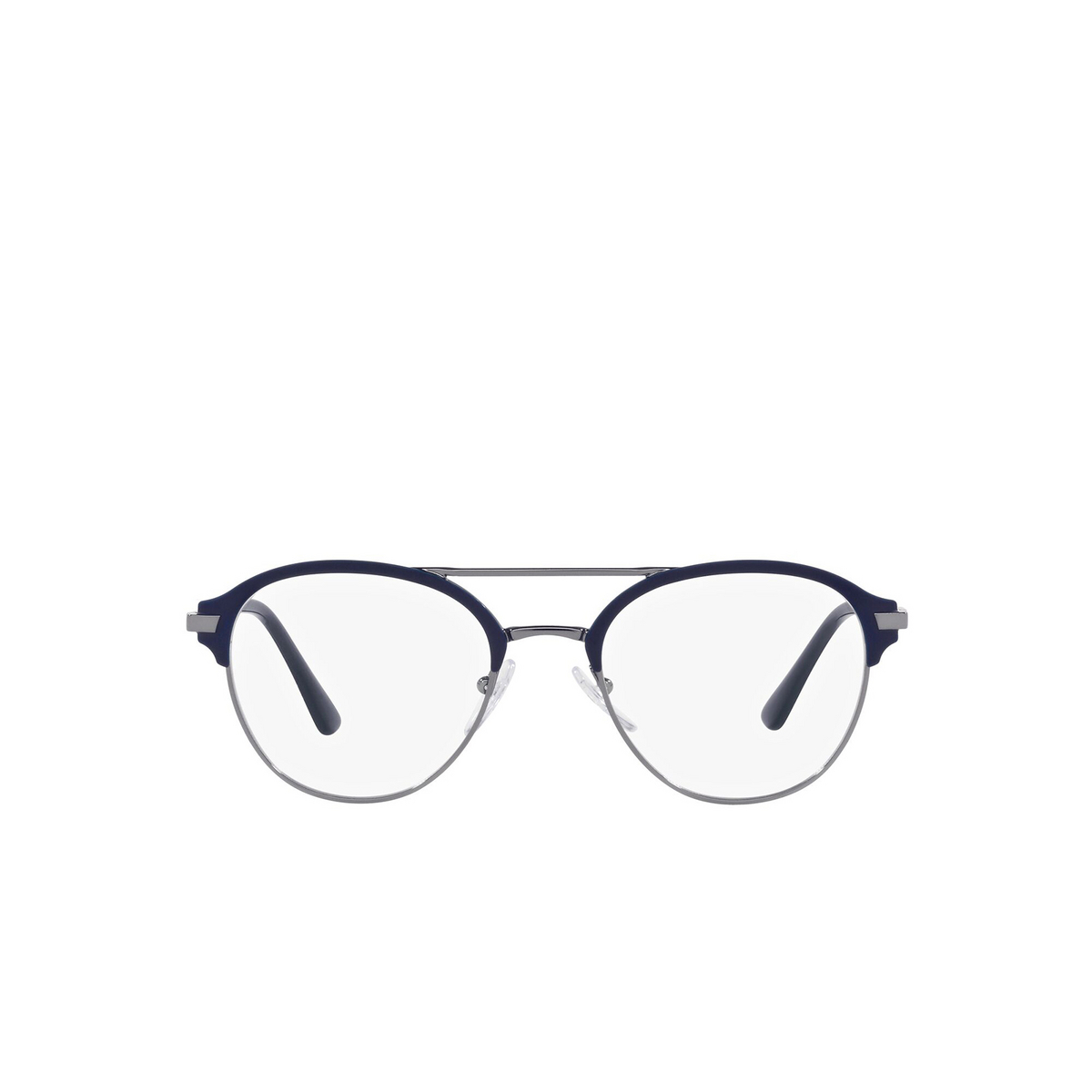 Prada® Aviator Eyeglasses: PR 61WV color 02N1O1 Matte Baltic / Gunmetal - front view
