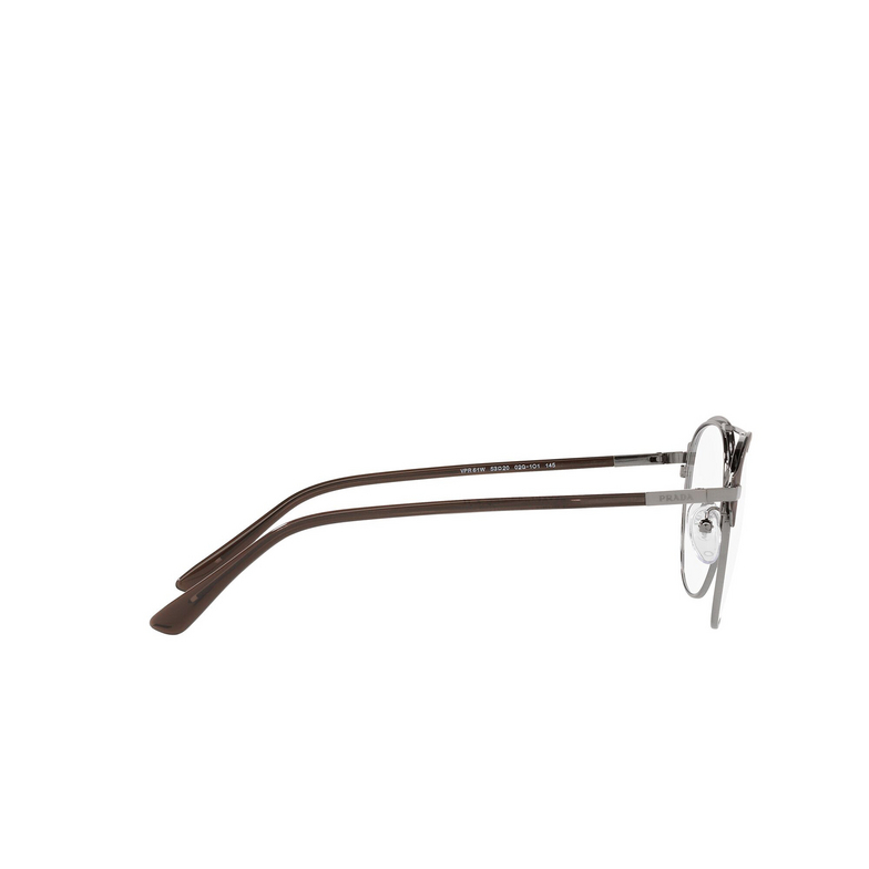 Prada PR 61WV Eyeglasses 02Q1O1 matte brown / gunmetal - 3/4