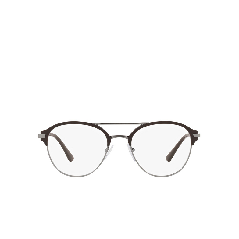 Prada PR 61WV Eyeglasses 02Q1O1 matte brown / gunmetal - 1/4