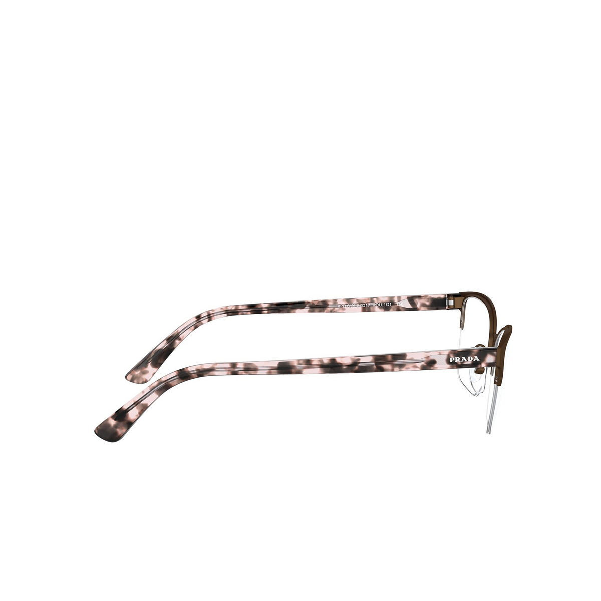 Prada® Cat-eye Eyeglasses: PR 61XV color Matte Cocoa ROU1O1 - product thumbnail 3/3.
