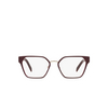 Prada PR 63WV Eyeglasses 08R1O1 opal garnet / garnet - product thumbnail 1/4