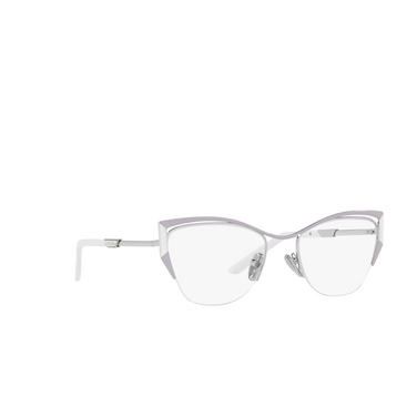 Prada PR 63YV Eyeglasses 12A1O1 wisteria / talc / silver - three-quarters view