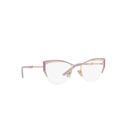 Occhiali da vista Prada PR 63YV 14A1O1 alabaster / begonia / pale gold - tre quarti