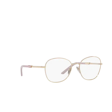 Occhiali da vista Prada PR 64YV 17A1O1 pale gold / alabaster - tre quarti