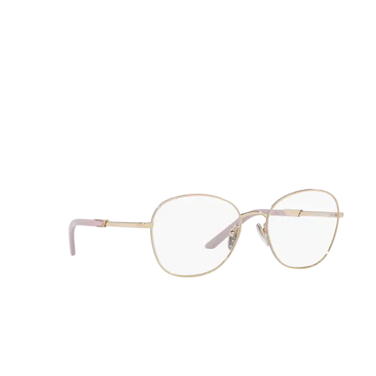 Prada PR 64YV Eyeglasses 17A1O1 Pale Gold / Alabaster - three-quarters view