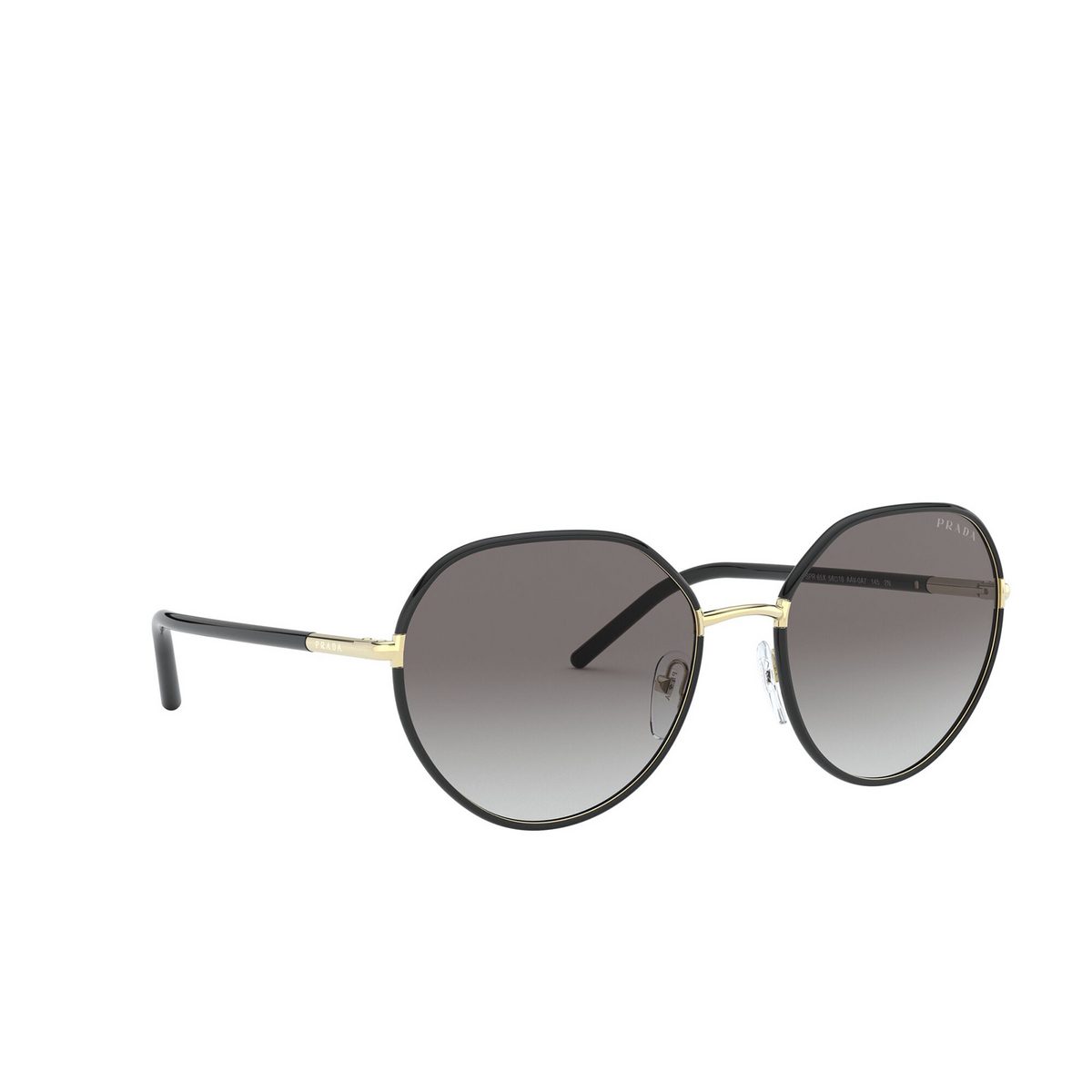 Prada PR 65XS Sunglasses AAV0A7 Black - three-quarters view