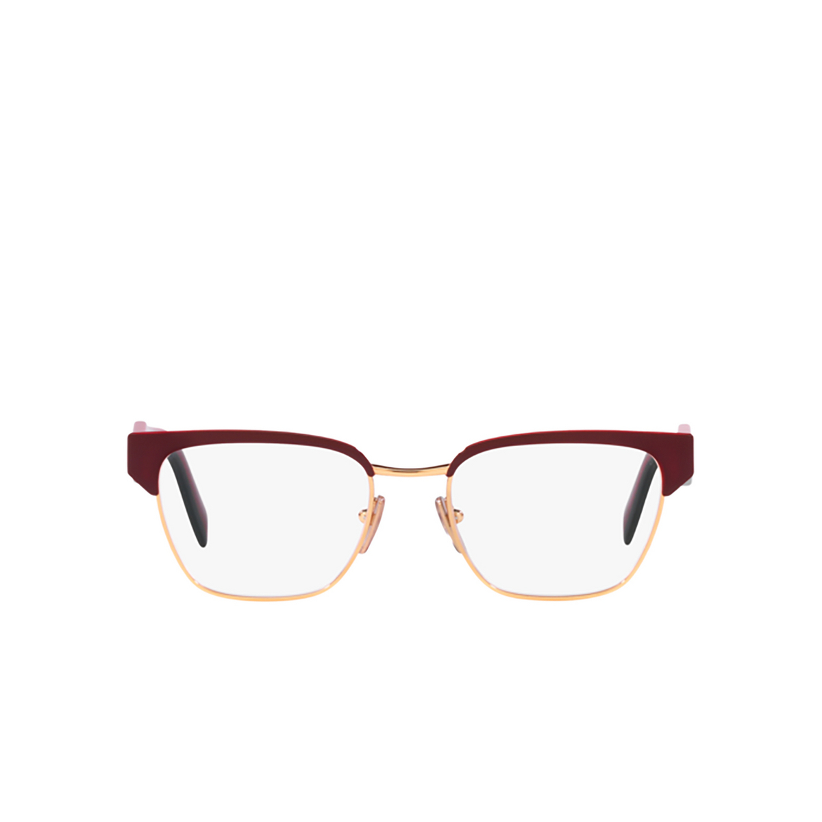 Prada PR 65YV Eyeglasses 16A1O1 Red / Rose gold - front view