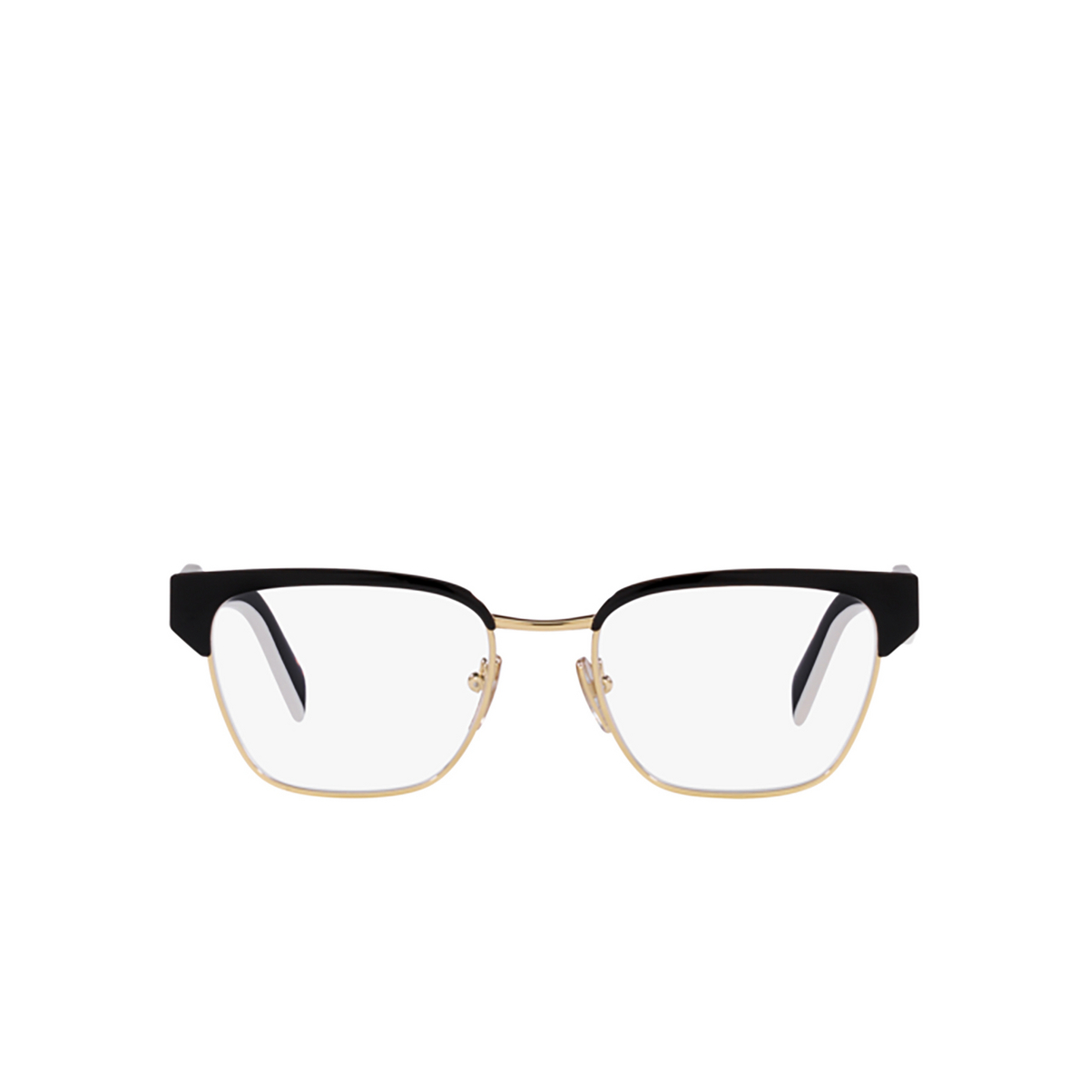 Prada PR 65YV Eyeglasses AAV1O1 Black / Pale Gold - front view