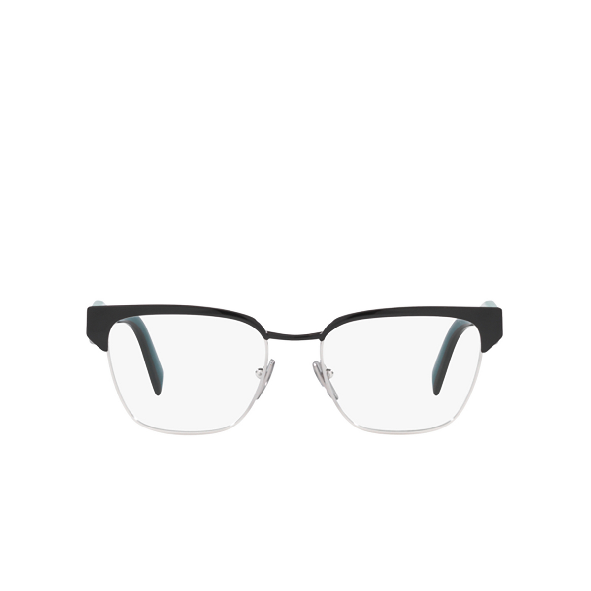 Prada PR 65YV Eyeglasses GAQ1O1 Black / Silver - front view