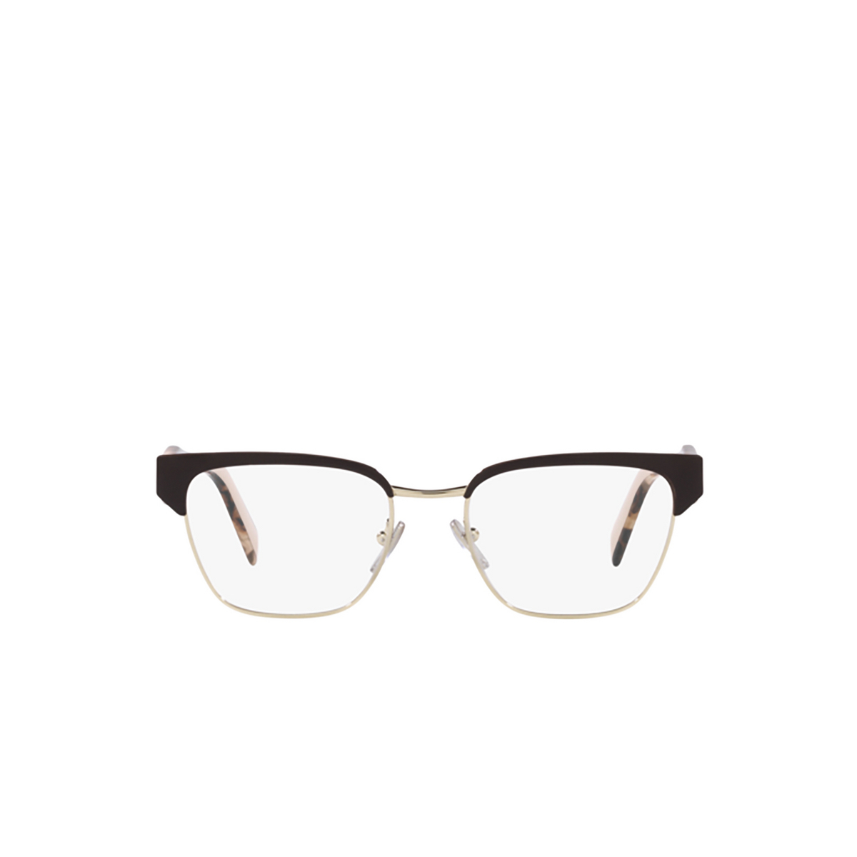 Prada PR 65YV Eyeglasses KOF1O1 Brown / Pale Gold - front view