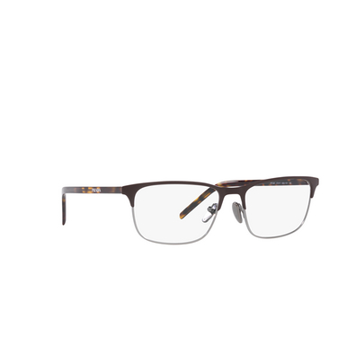 Occhiali da vista Prada PR 66YV 02Q1O1 matte burnished / matte gunmetal - tre quarti