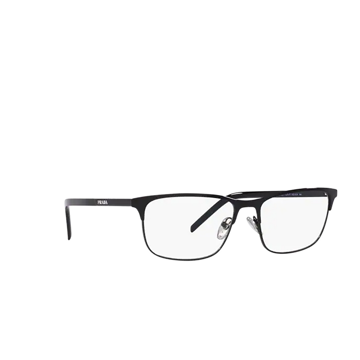 Prada PR 66YV Eyeglasses 1AB1O1 Black - three-quarters view