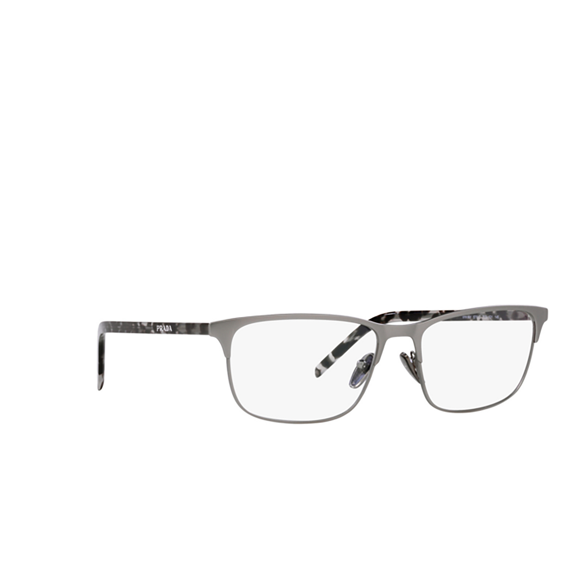 Prada PR 66YV Eyeglasses 7CQ1O1 Matte Gunmetal - three-quarters view
