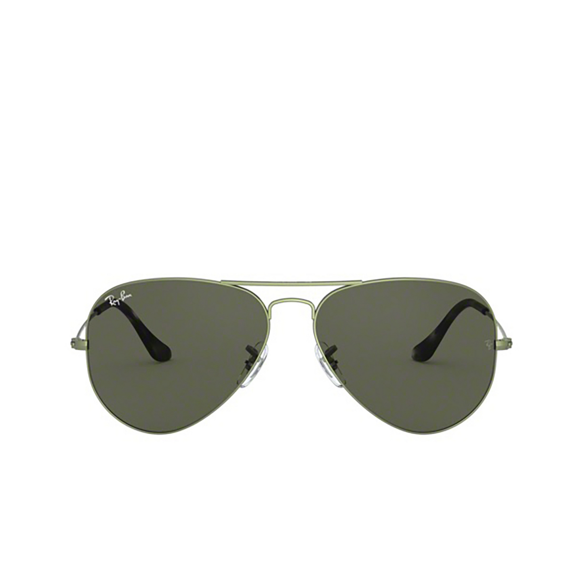 Ray-Ban AVIATOR LARGE METAL Sunglasses 919131 Sand Transparent Green - front view