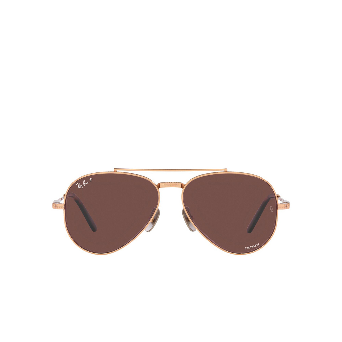 Ray-Ban AVIATOR TITANIUM Sunglasses 3140AF Rose Gold - front view