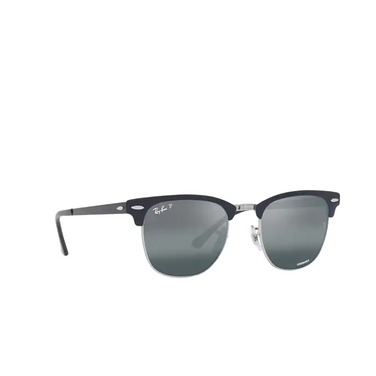 Gafas de sol Ray-Ban CLUBMASTER METAL 9254G6 silver on blue - Vista tres cuartos