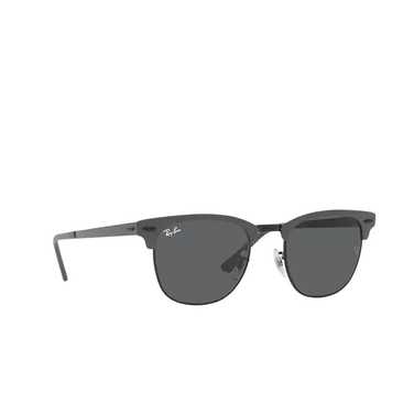Gafas de sol Ray-Ban CLUBMASTER METAL 9256B1 grey on black - Vista tres cuartos