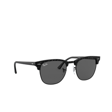 Ray-Ban CLUBMASTER Sunglasses 1305B1 wrinkled black - three-quarters view
