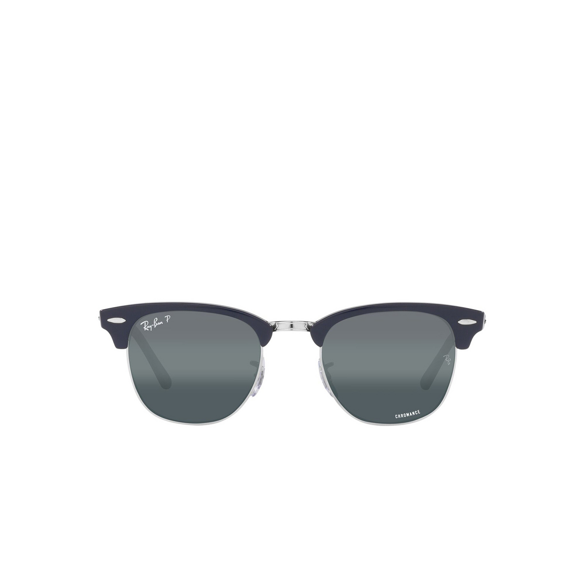 Ray-Ban CLUBMASTER Sunglasses 1366G6 Blue On Silver - front view