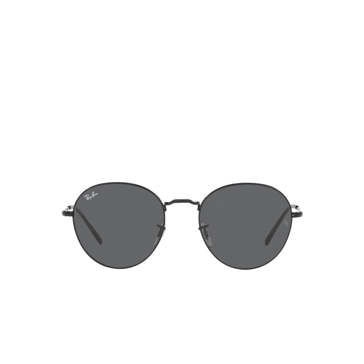 Ray-Ban® Round Sunglasses: David RB3582 color Black 002/B1 - front view.