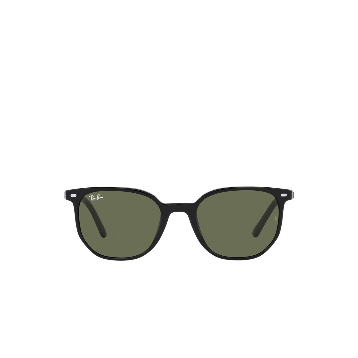 Ray-Ban® Square Sunglasses: Elliot RB2197 color Black 901/31 - front view.