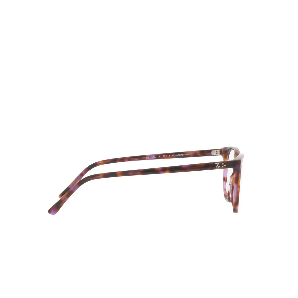 Ray-Ban ELLIOT Eyeglasses 8175 Brown & Violet Havana - 3/4