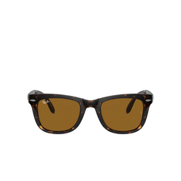 Ray-Ban® Square Sunglasses: RB4105 Folding Wayfarer color 710 Light Havana 