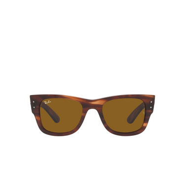Gafas de sol Ray-Ban MEGA WAYFARER 954/33 striped havana - Vista delantera