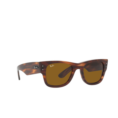 Gafas de sol Ray-Ban MEGA WAYFARER 954/33 striped havana - Vista tres cuartos