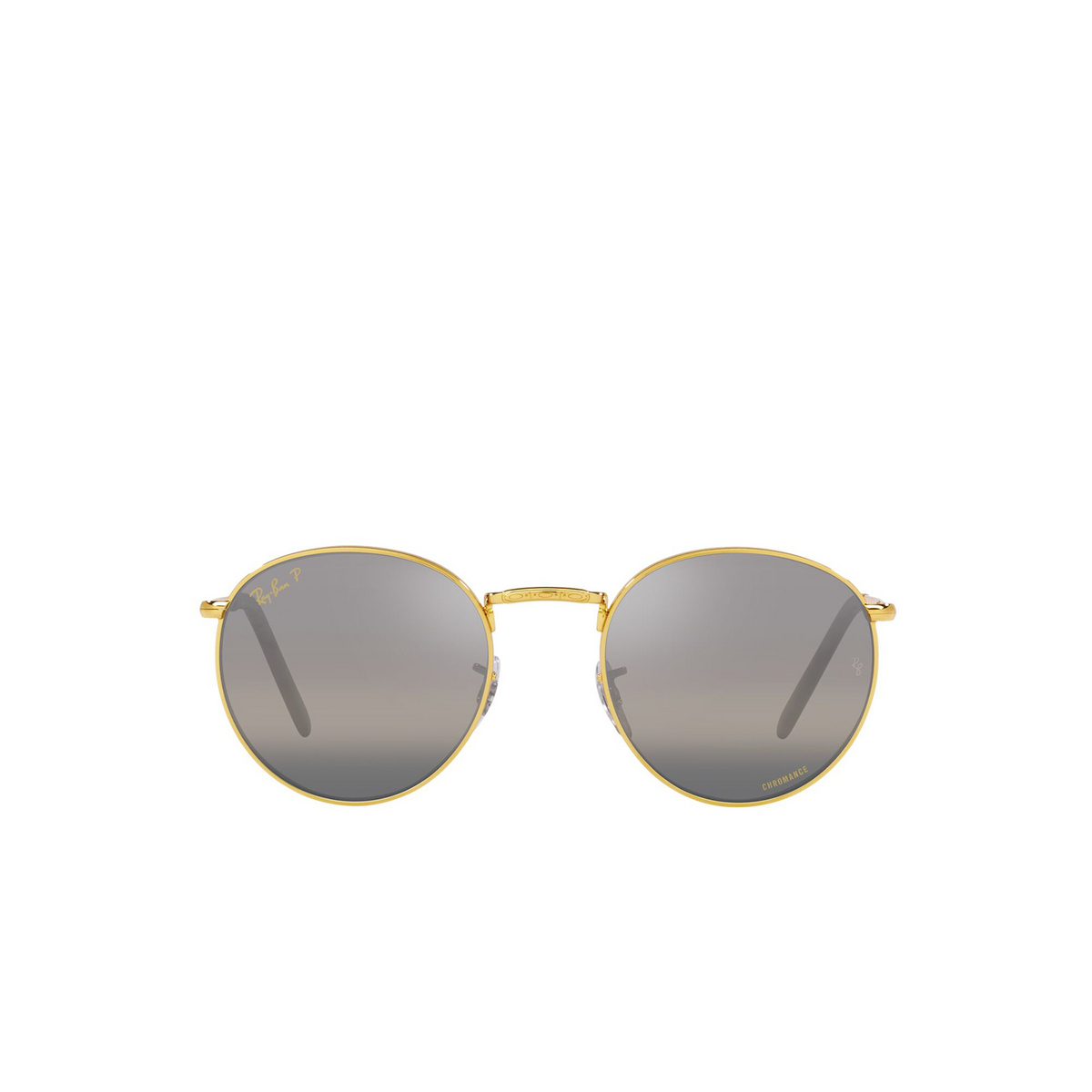 Ray-Ban® Round Sunglasses: New Round RB3637 color Legend Gold 9196G3 - front view.