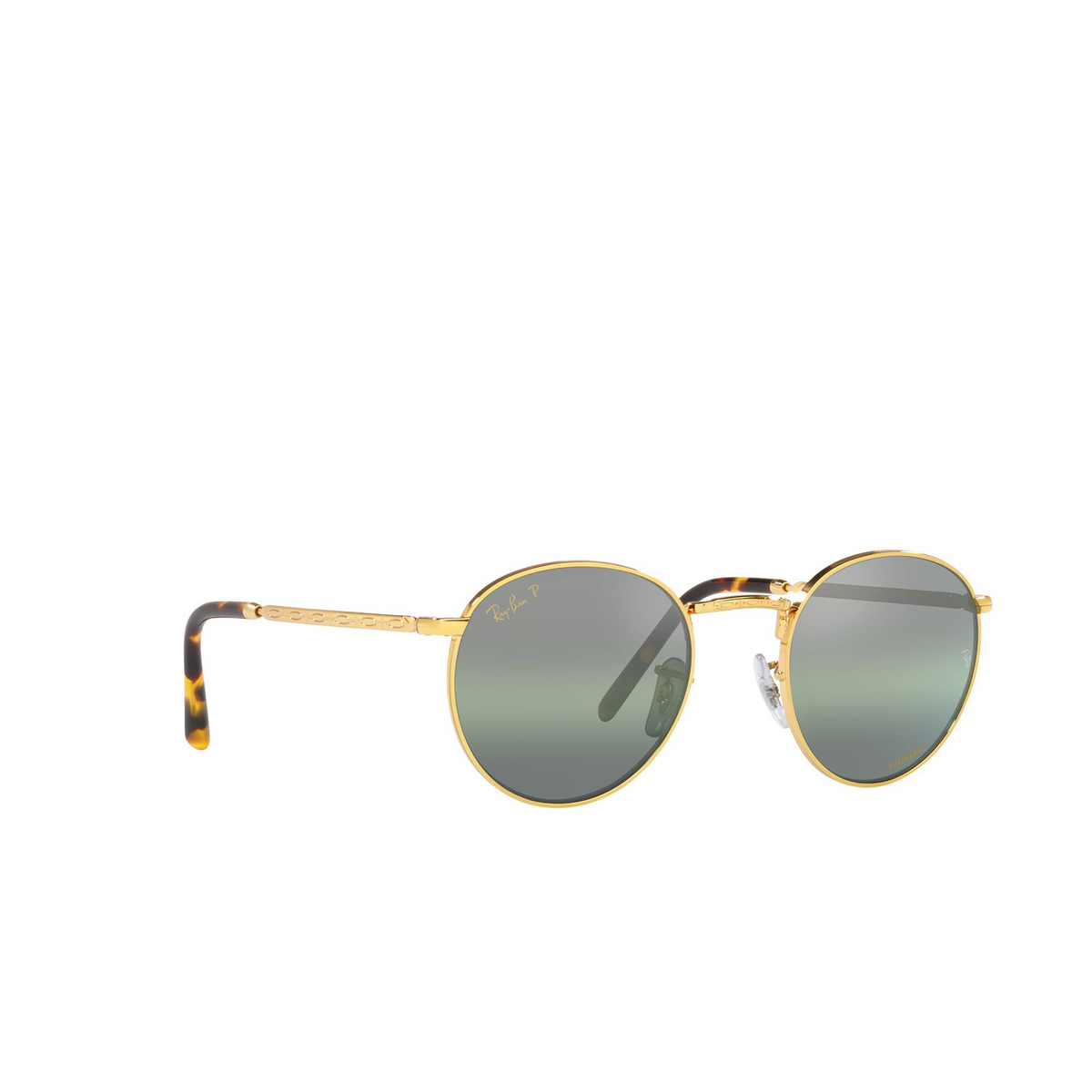 Ray-Ban NEW ROUND Sunglasses 9196G4 Legend Gold - three-quarters view